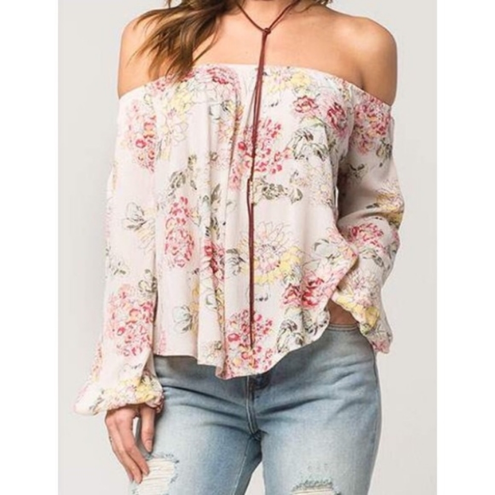 ♥️ Billabong | floral off shoulder top